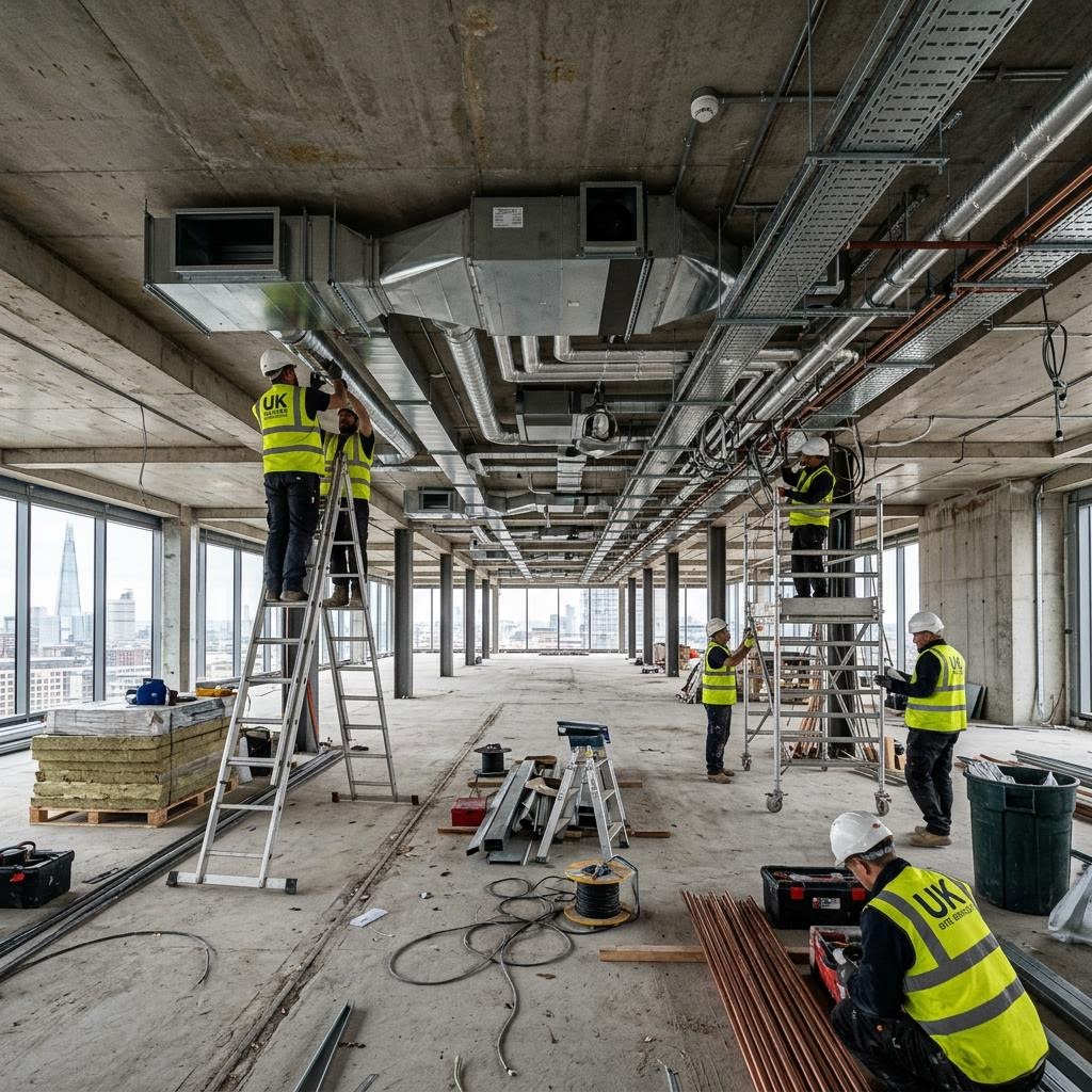 Ceiling services reinstated mid-way through Cat A reinstatement in Basildon